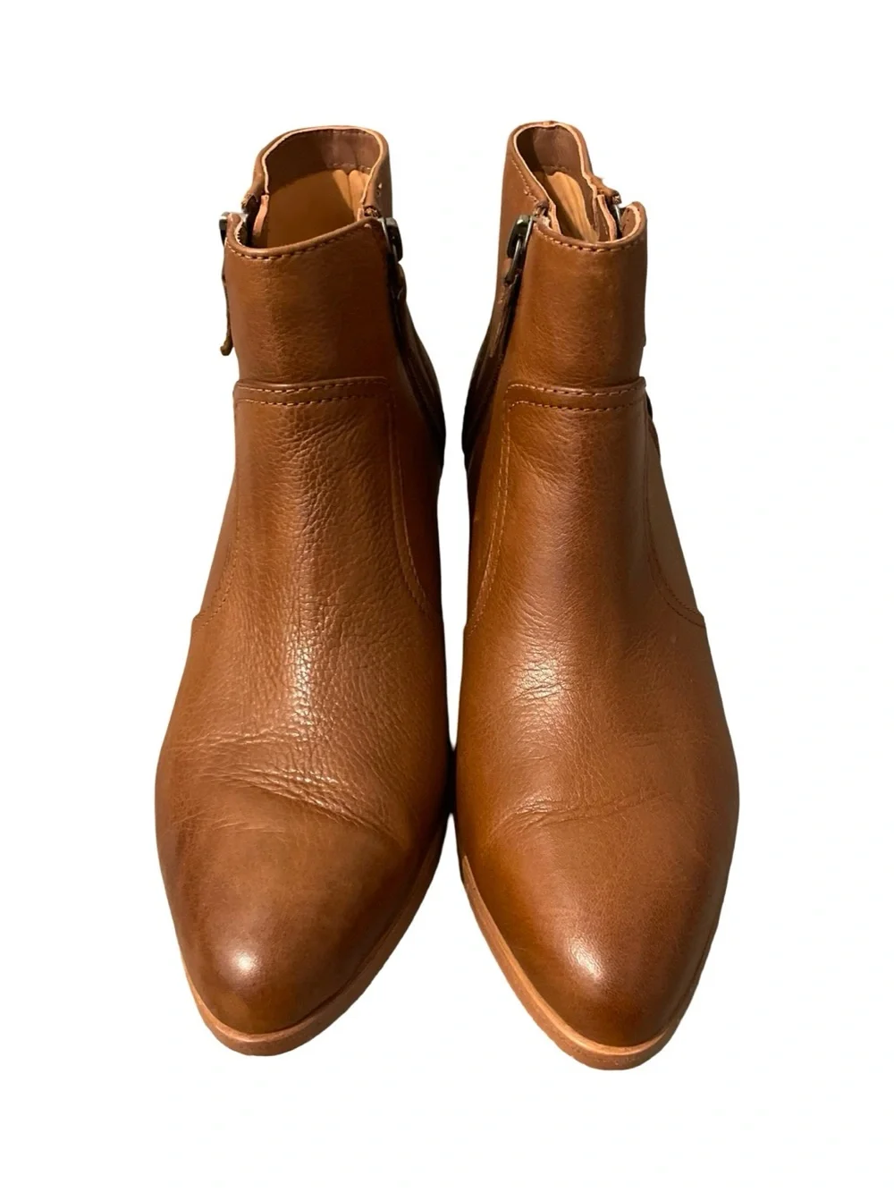Johnston & Murphy Womens Trista Double-Zip Bootie Brown Boots Size 7.5